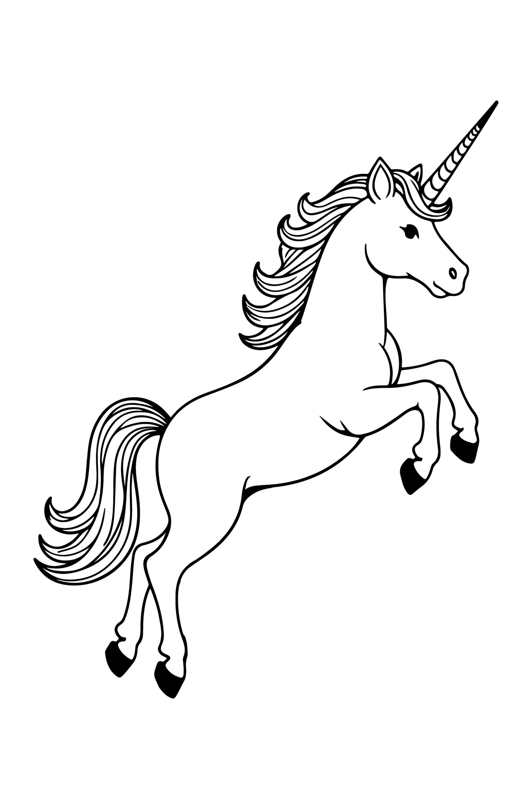 Detailed Unicorn Coloring Page