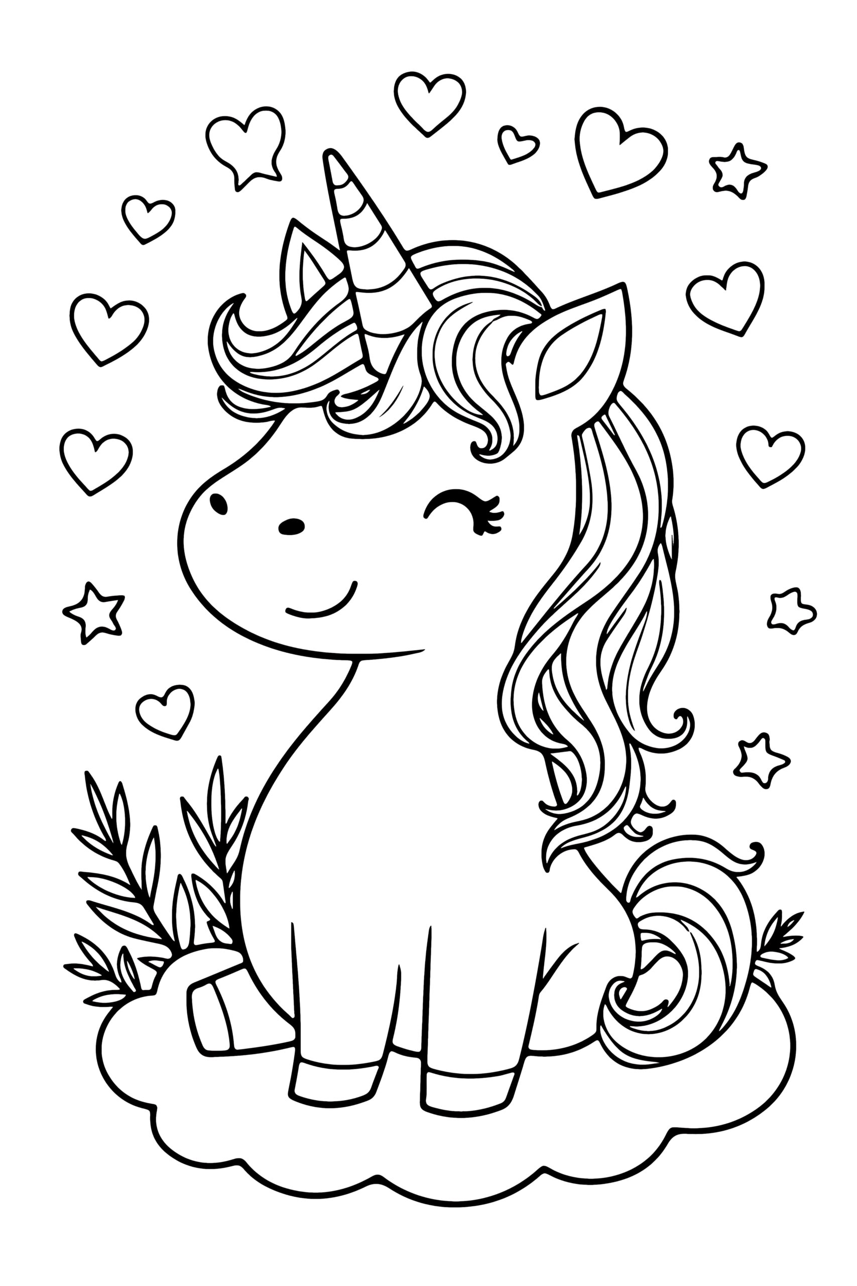 unicorn coloring page