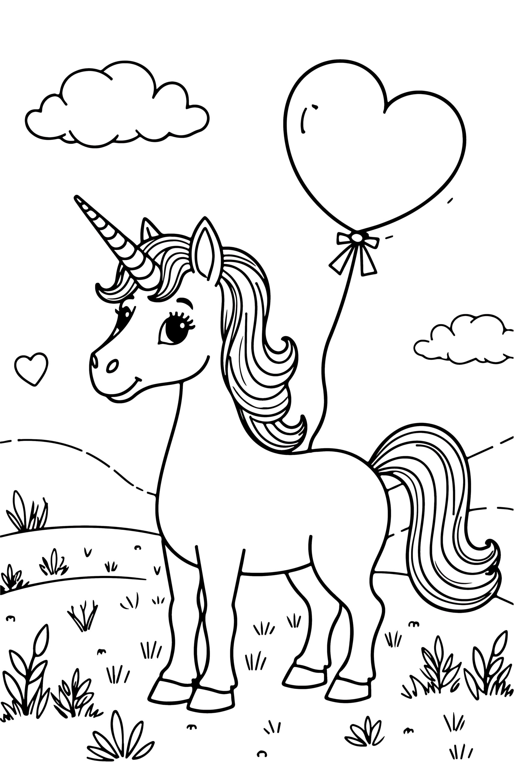 fantasy unicorn coloring page