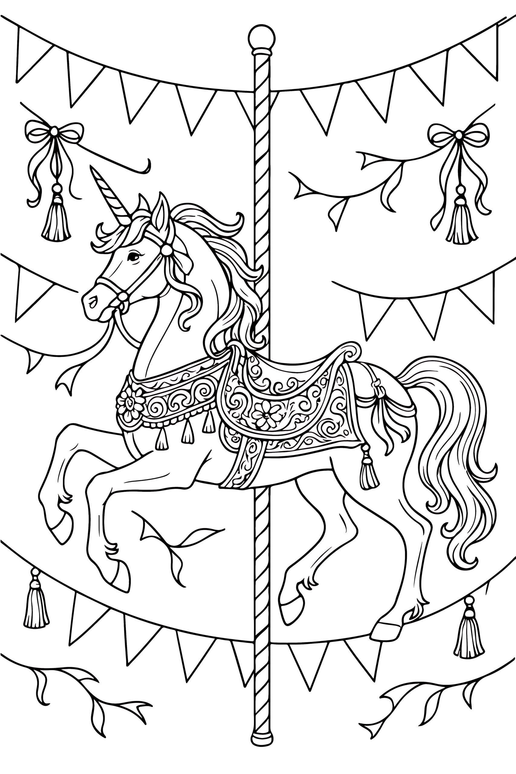 fantasy unicorn coloring page