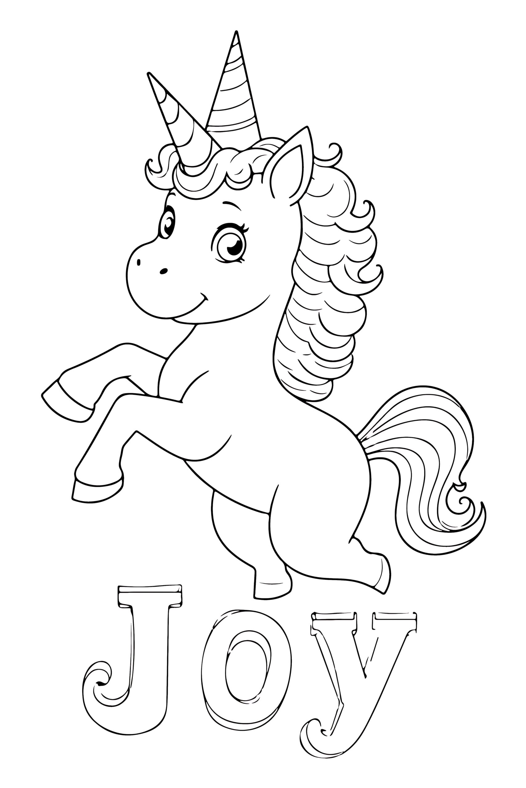 Inspirational unicorn coloring page