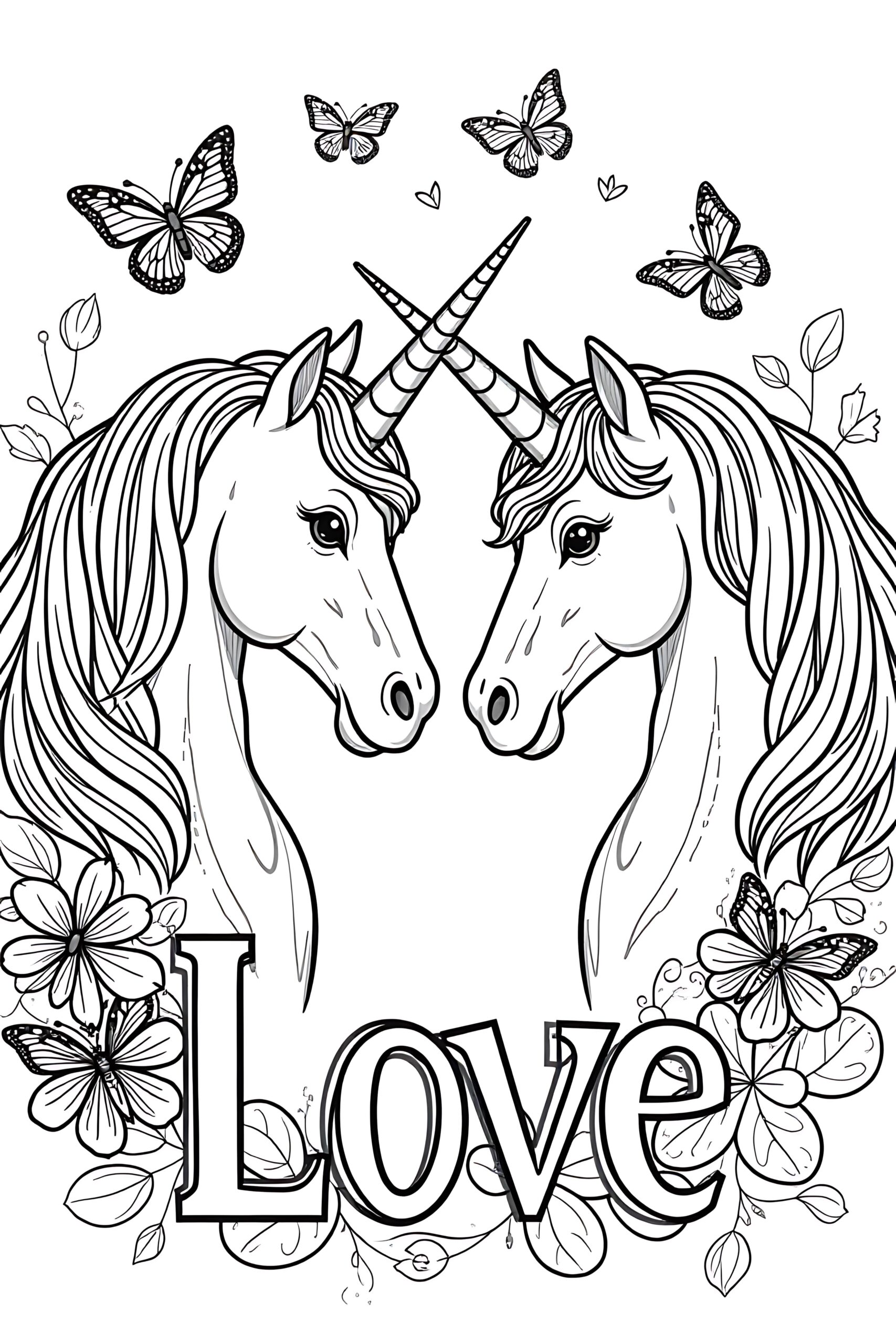 Inspirational unicorn coloring page