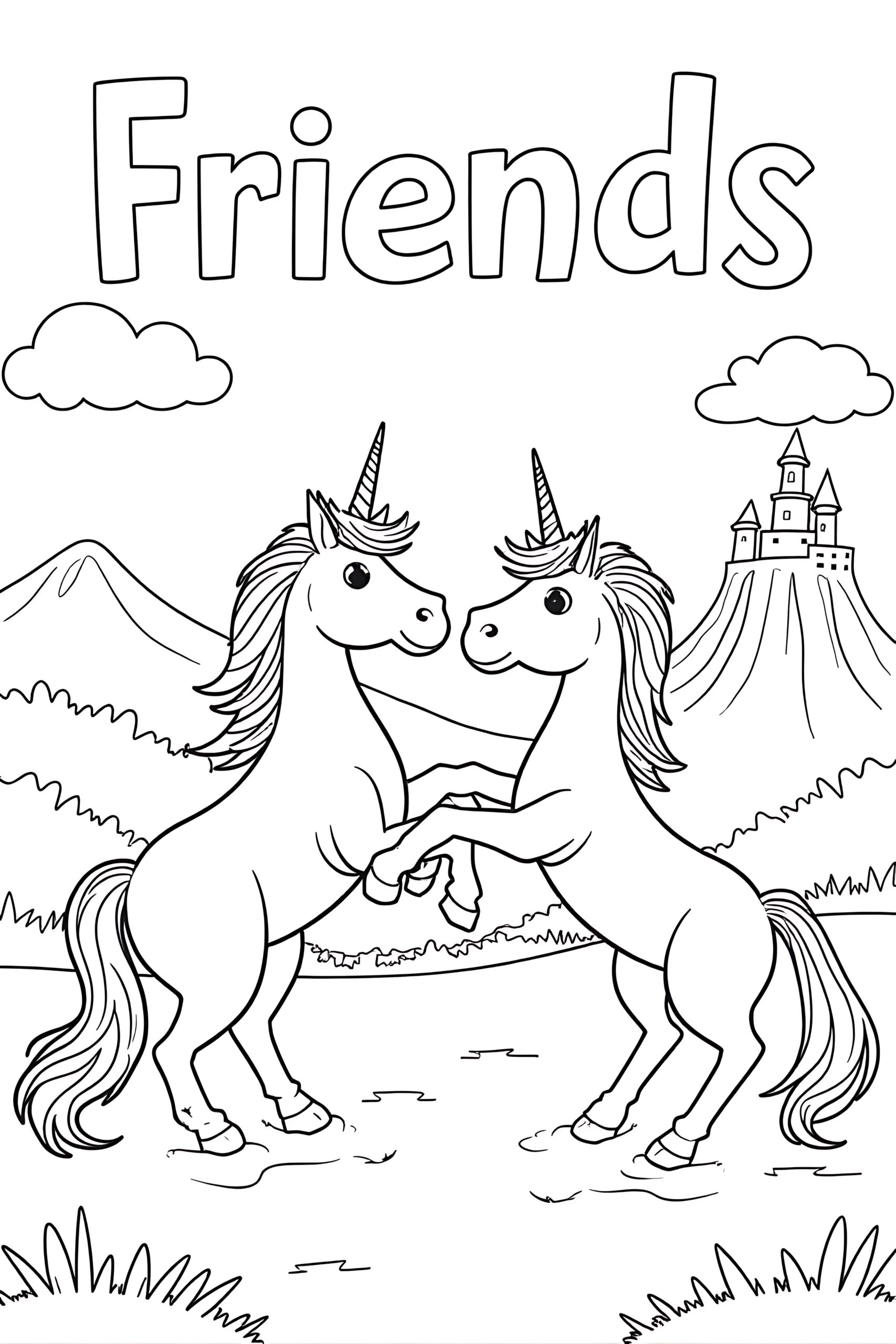 Inspirational unicorn coloring page