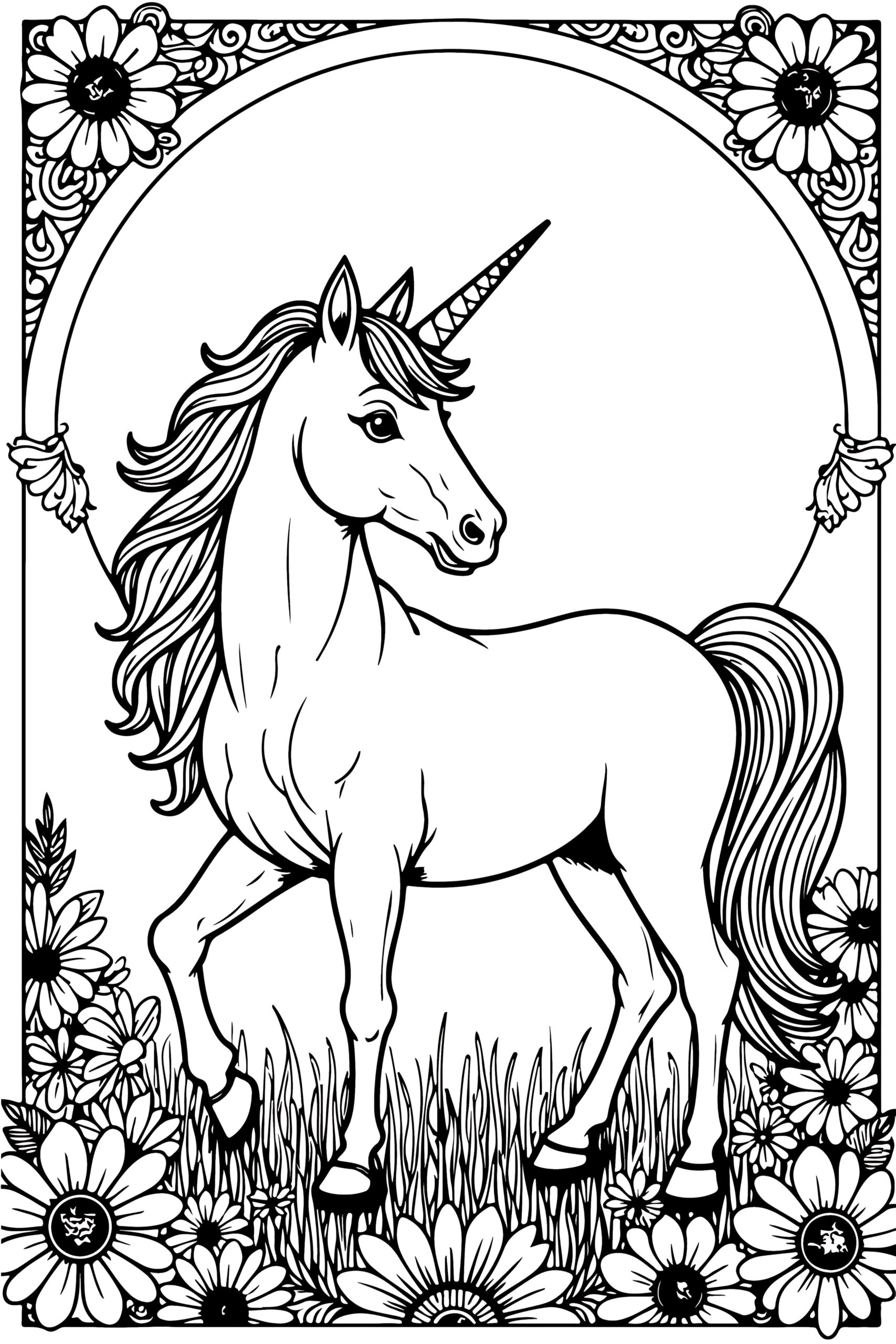Unicorn Mandala Coloring Pages