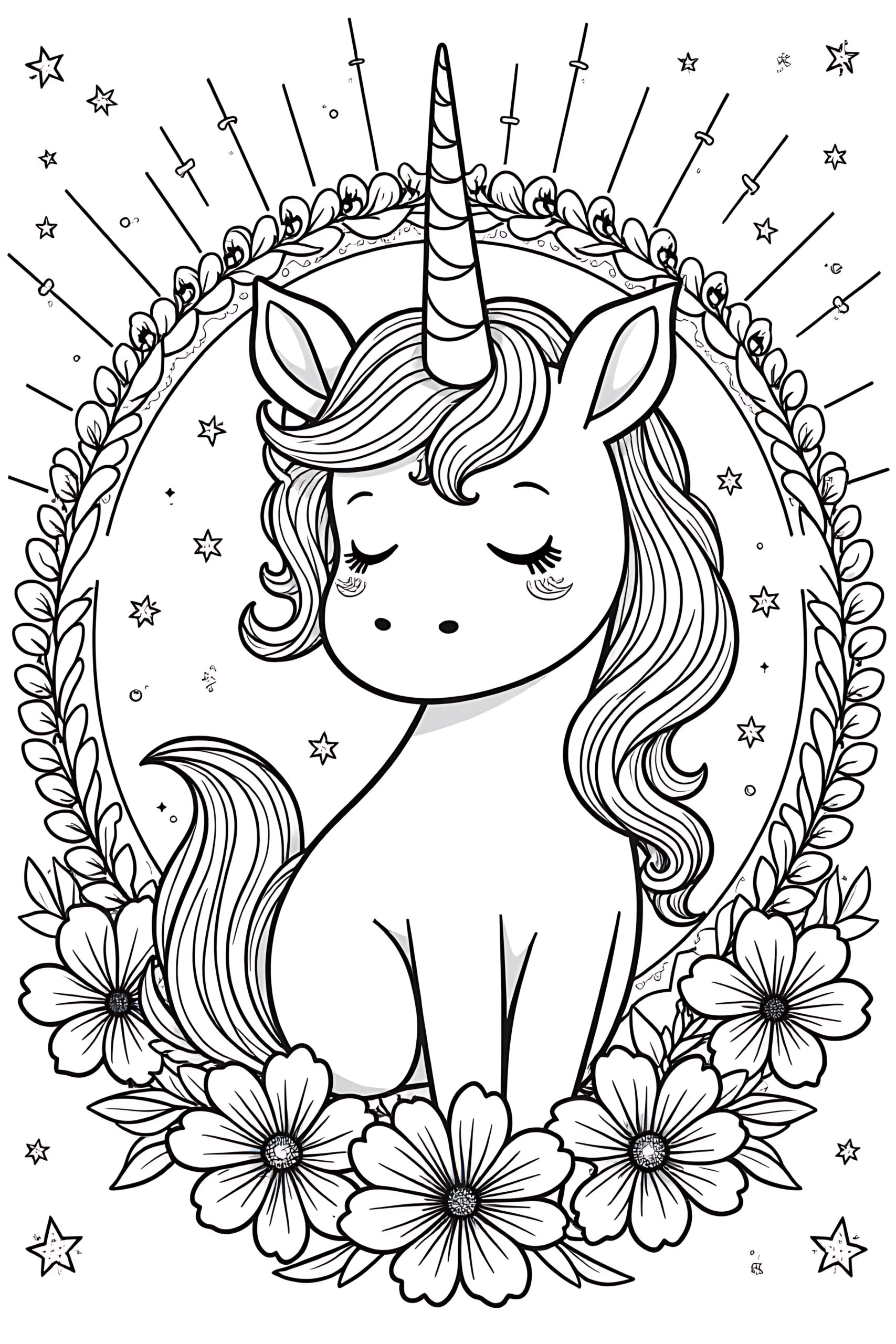 Unicorn Mandala Coloring Pages