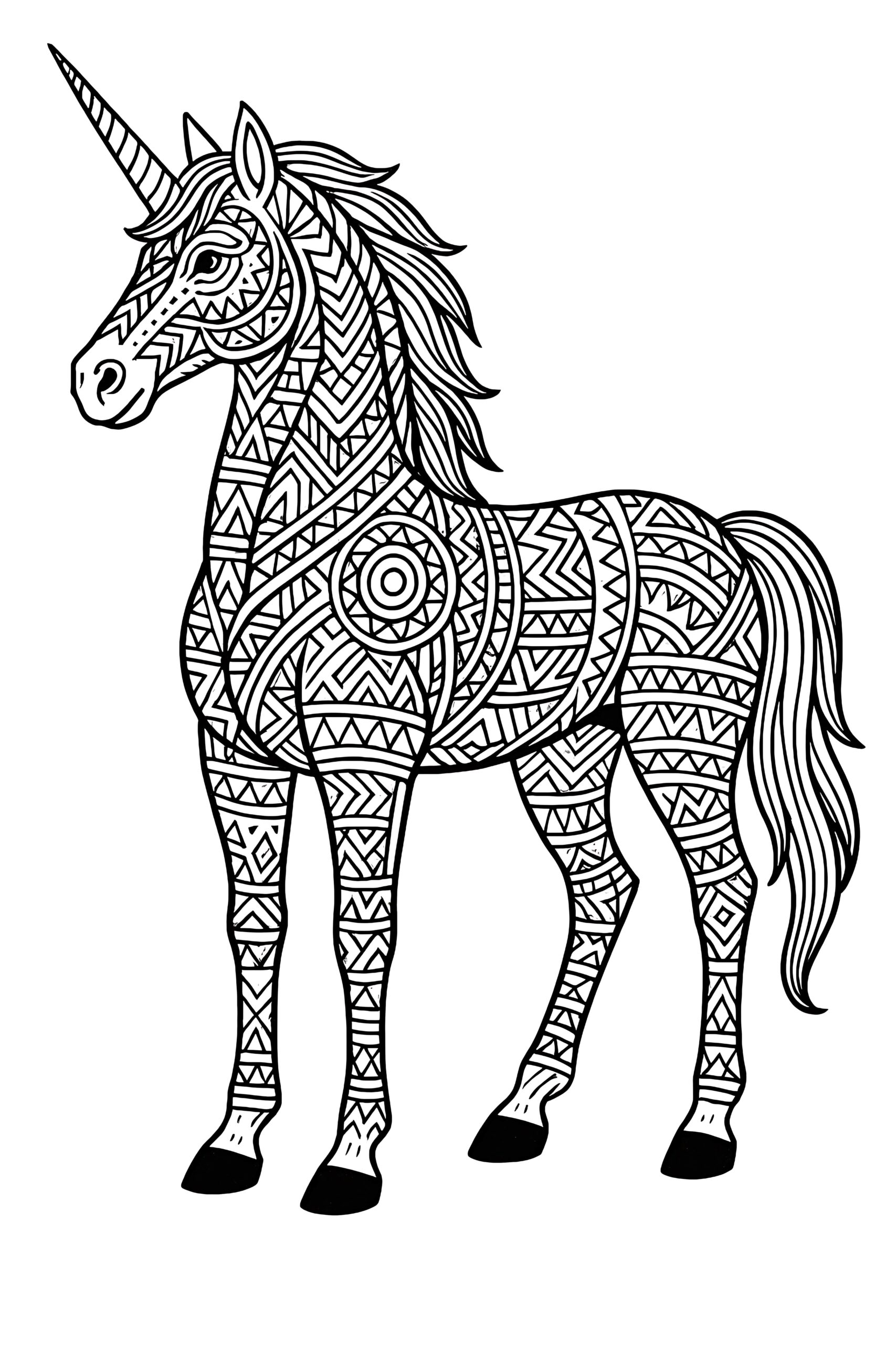 Unicorn Mandala Coloring Pages