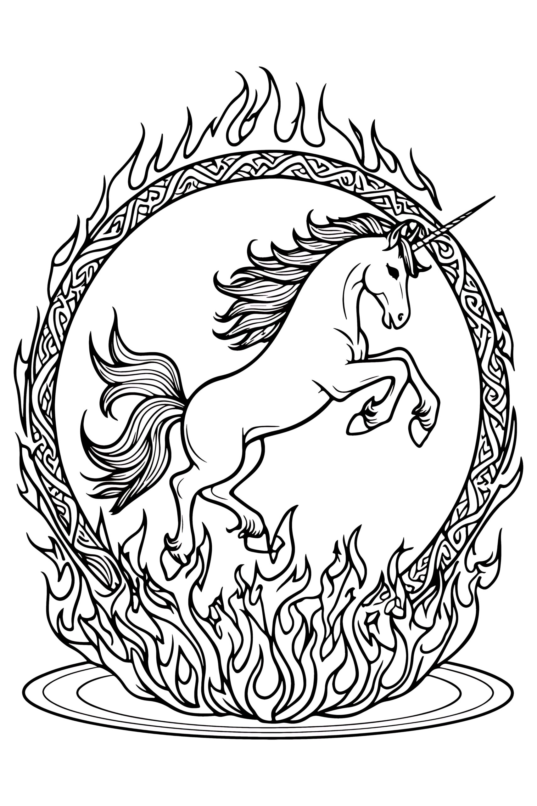 Unicorn Mandala Coloring Pages