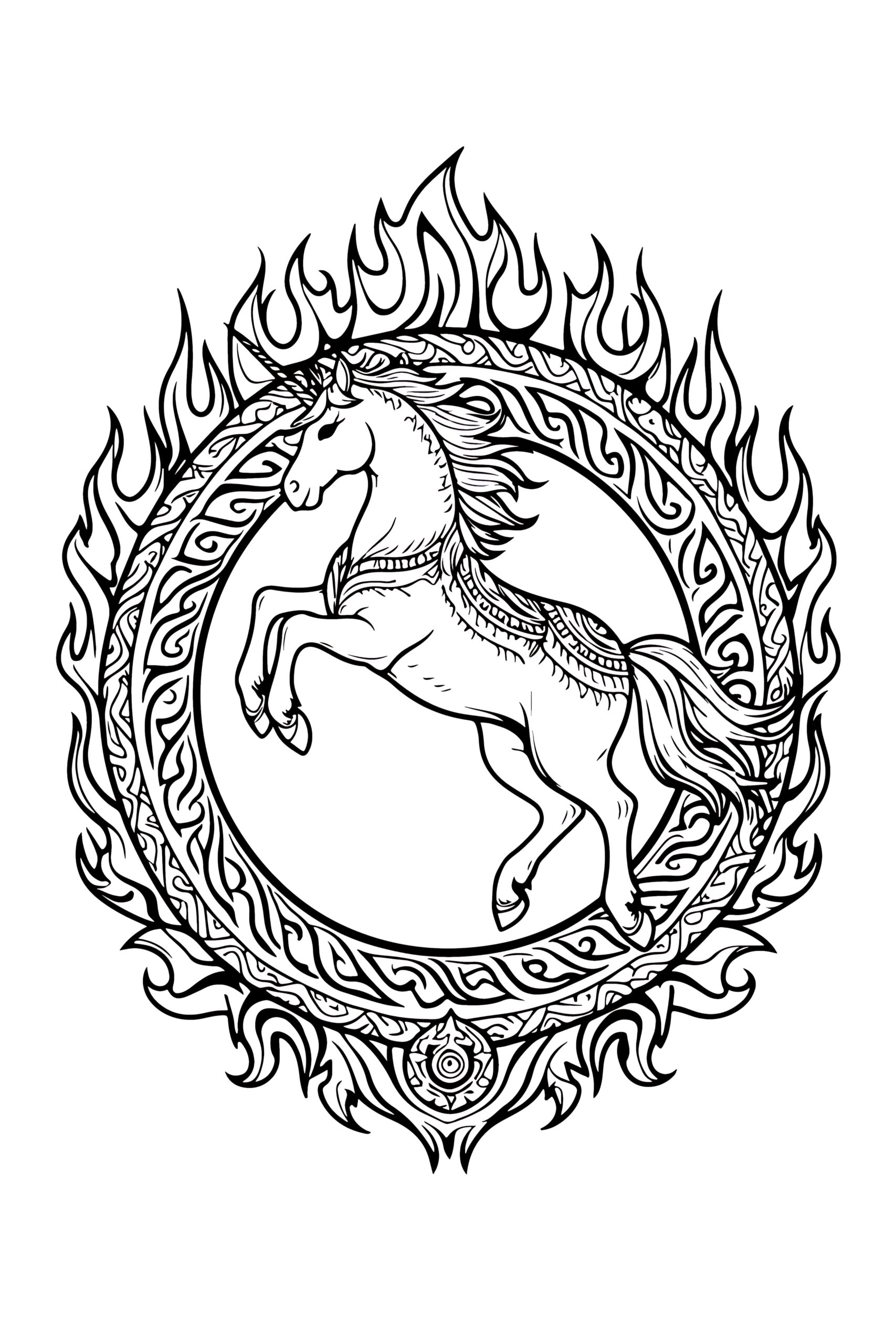 Unicorn Mandala Coloring Pages
