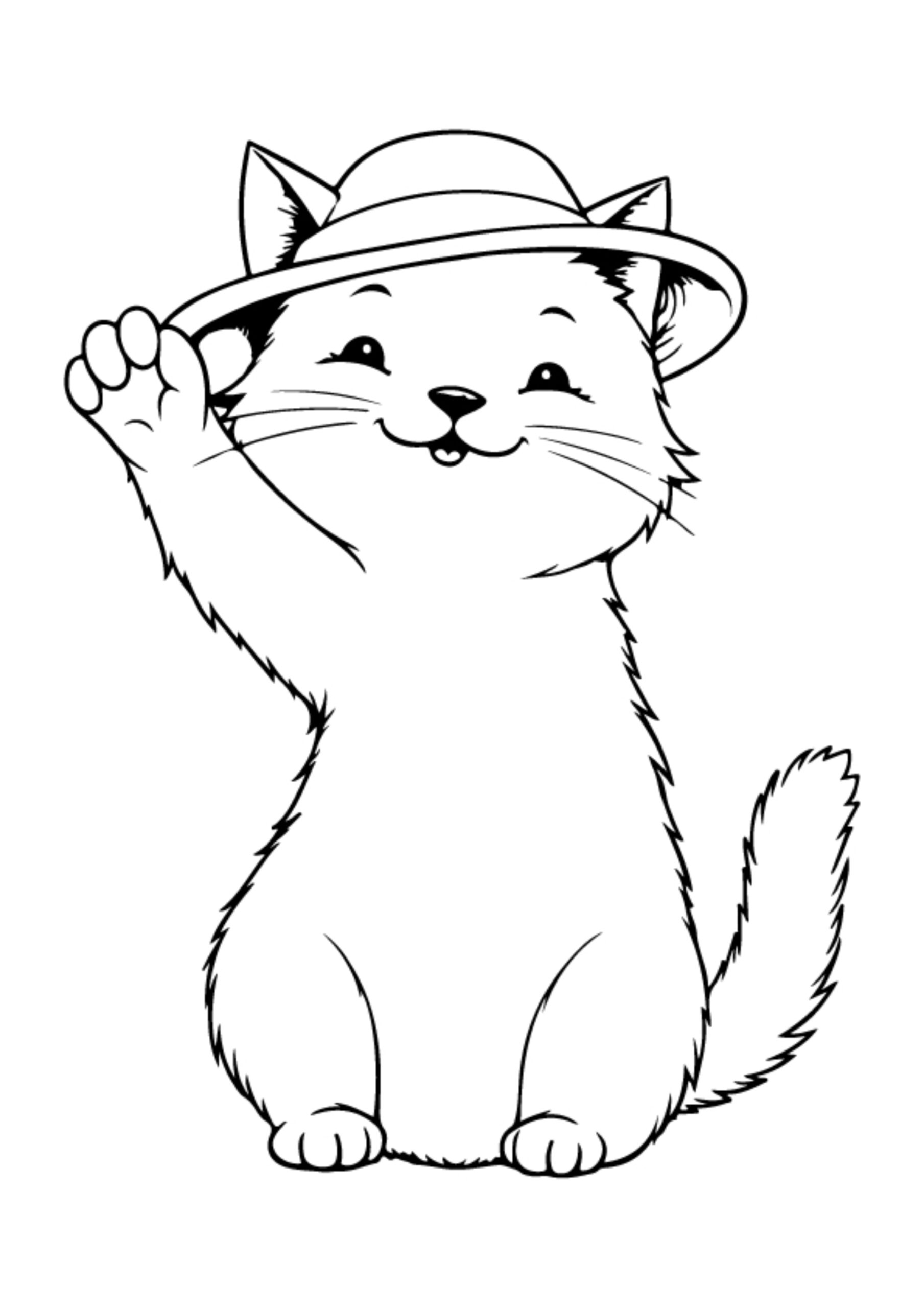 Cat in the hat Coloring Pages