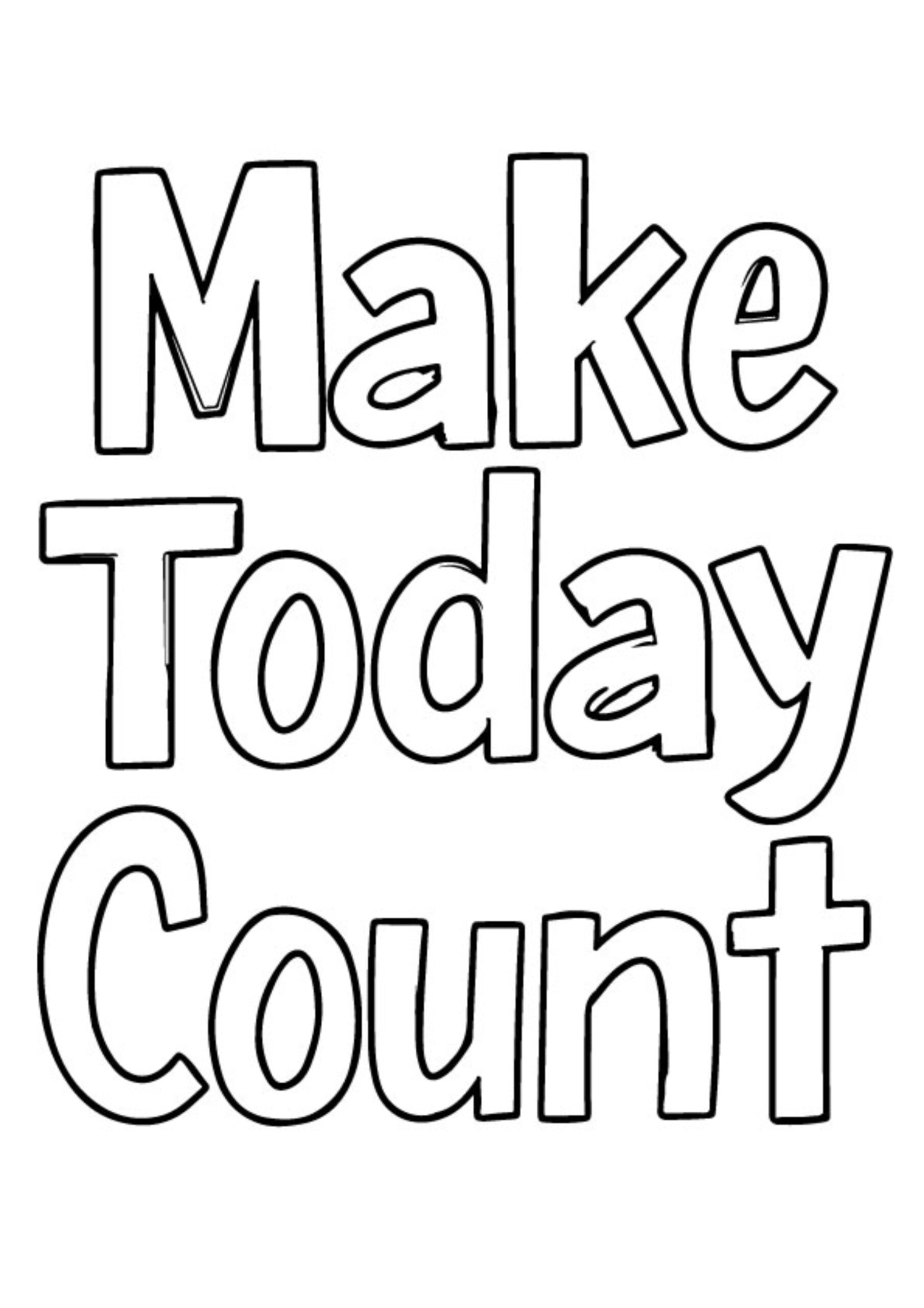 Therapeutic Motivational Quote Coloring Page