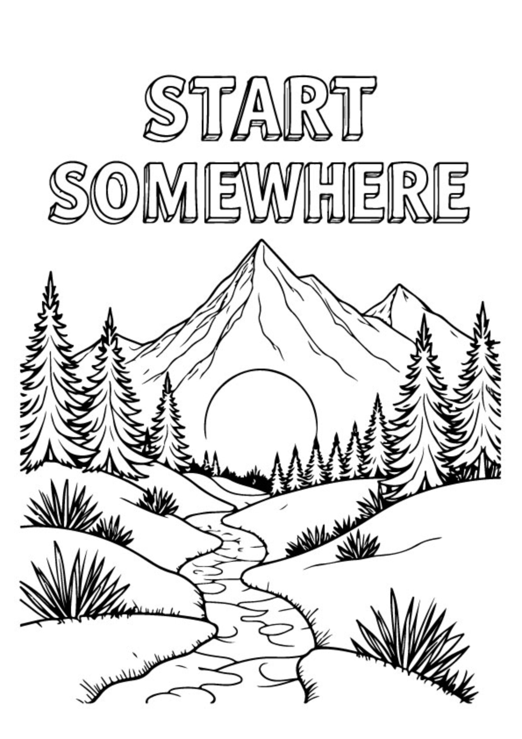 Therapeutic Motivational Quote Coloring Page