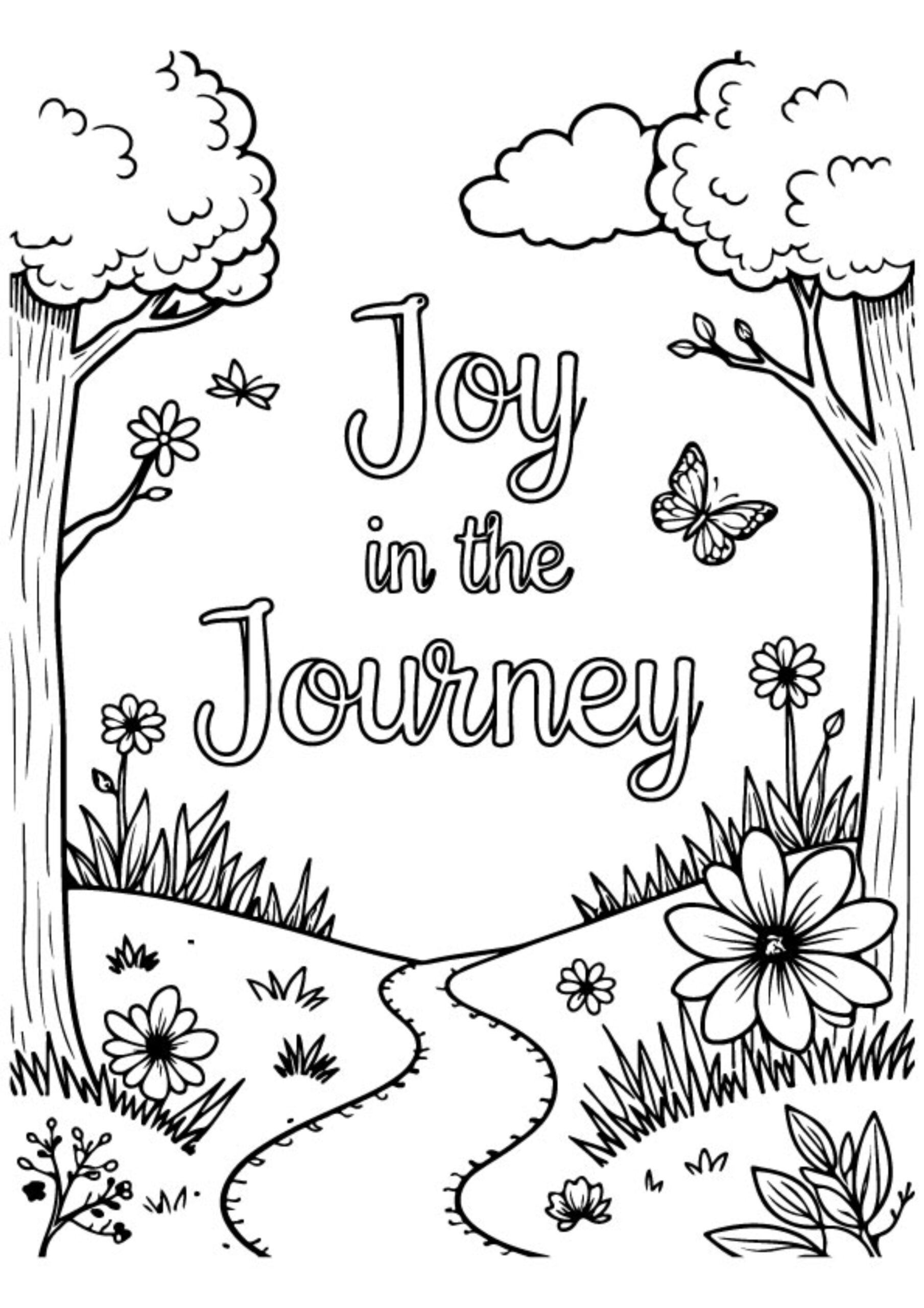 Therapeutic Motivational Quote Coloring Page