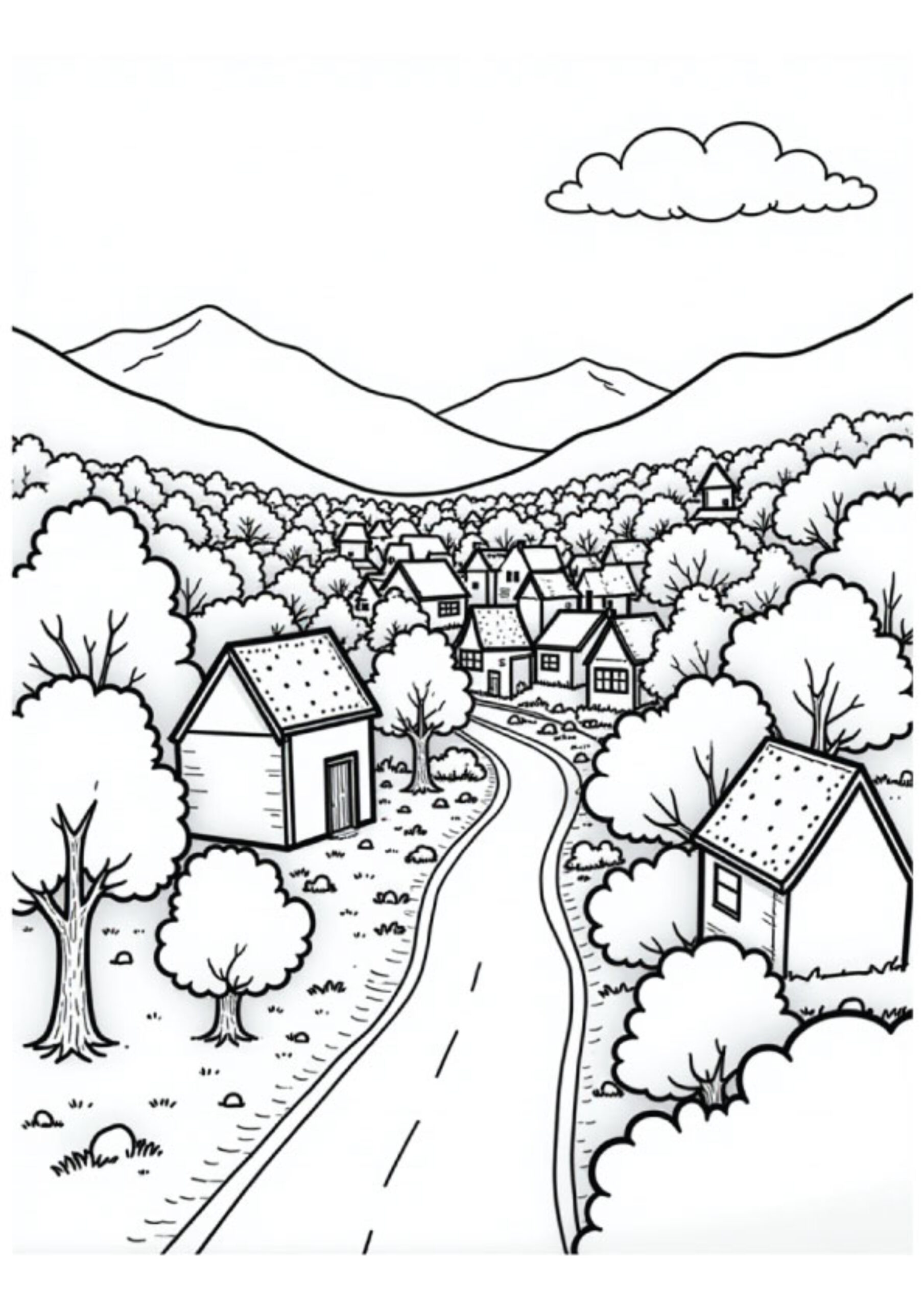 Cityscape coloring pages