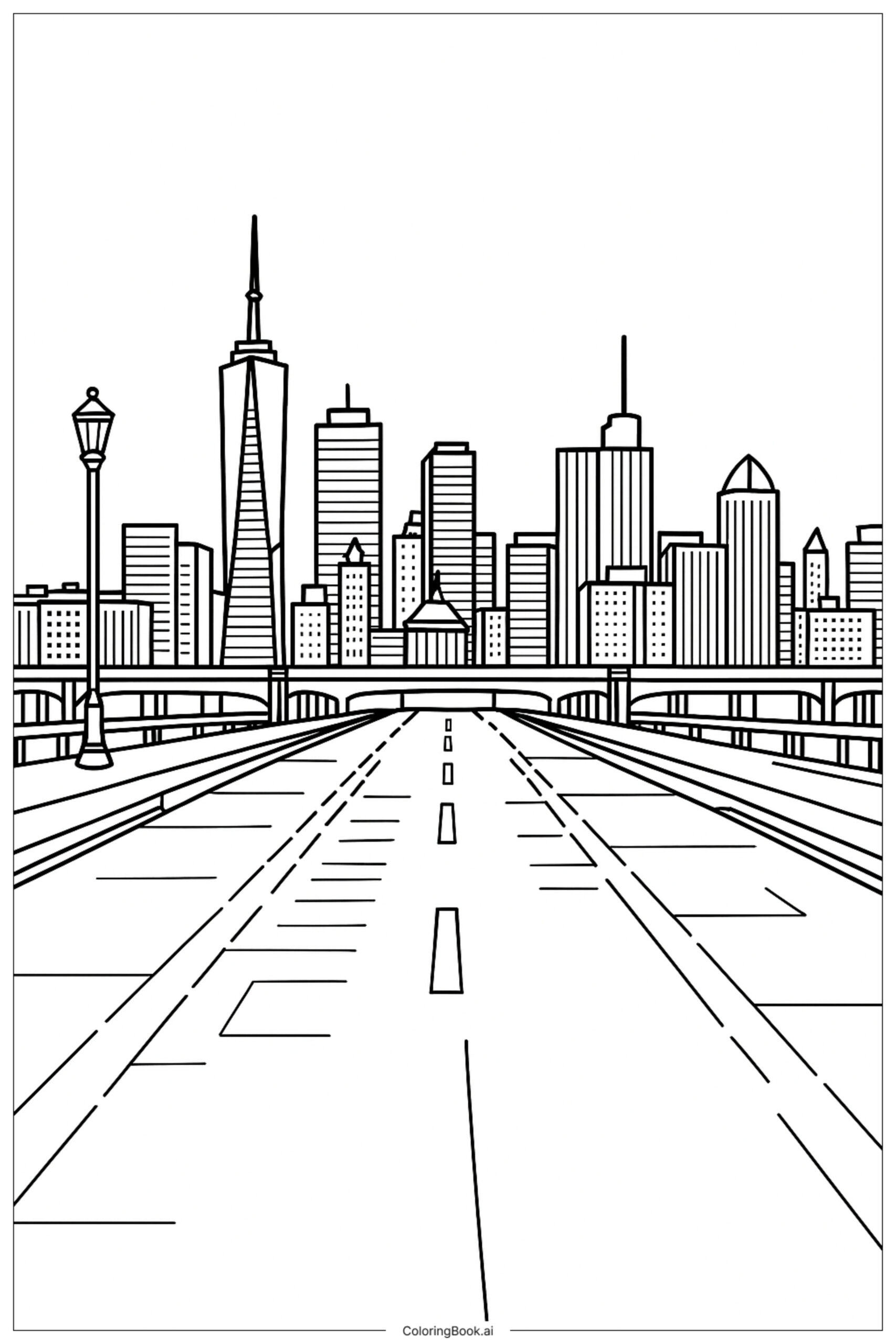Cityscape coloring pages