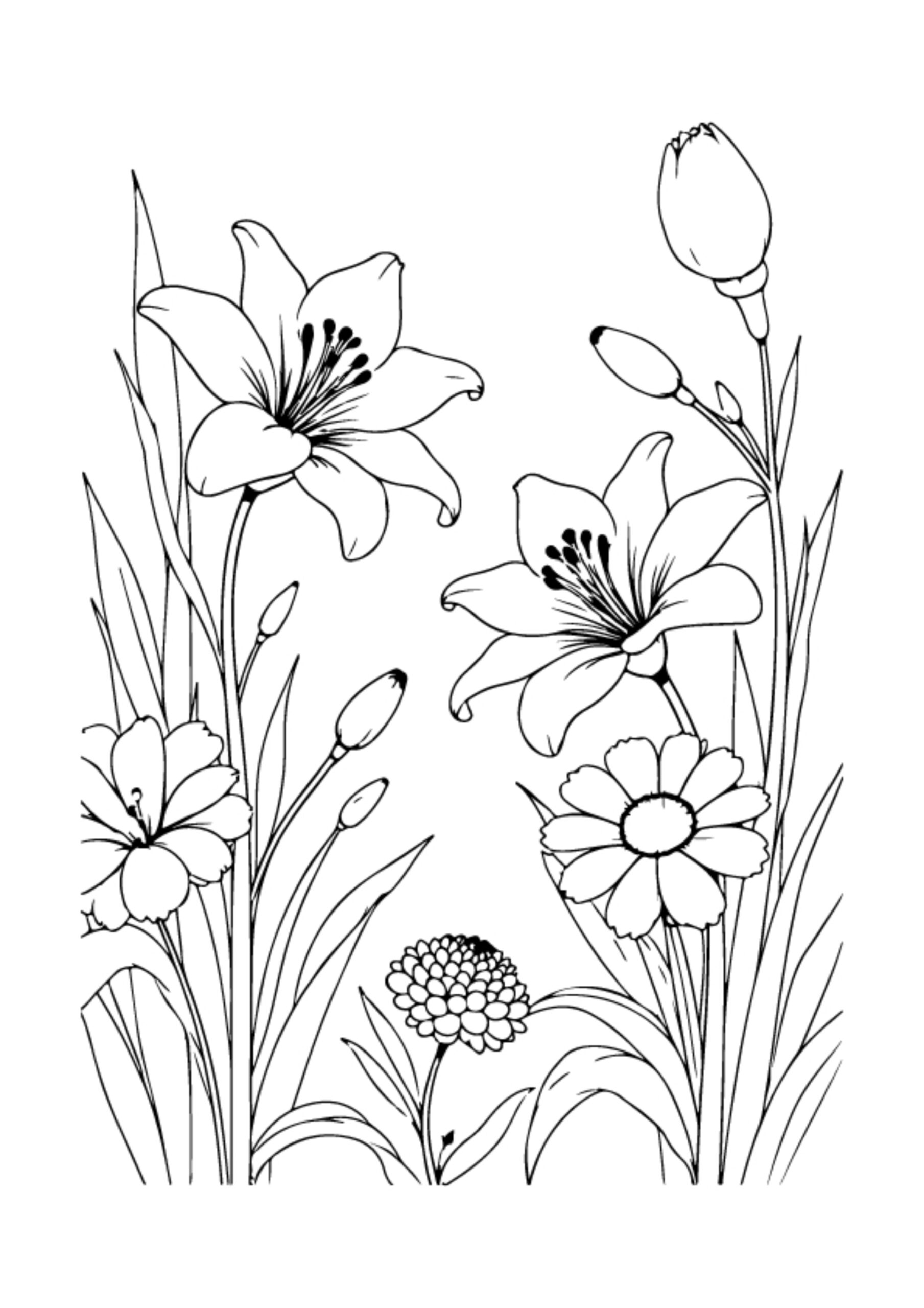 Flower Coloring Pages