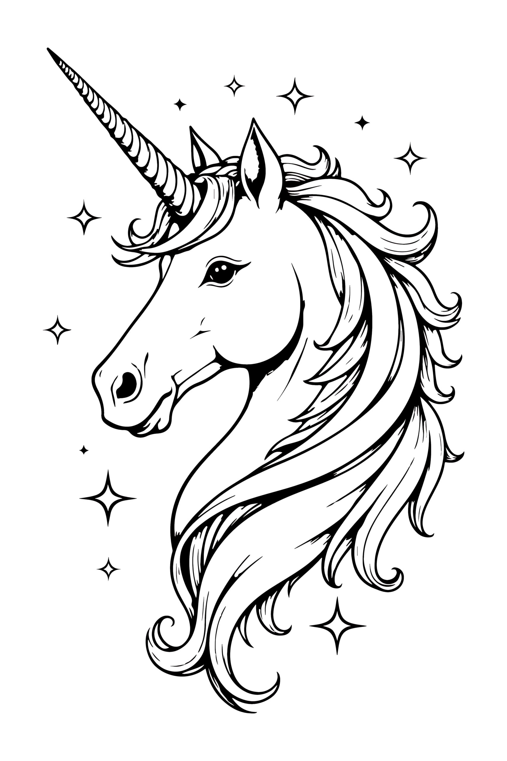 unicorn coloring page