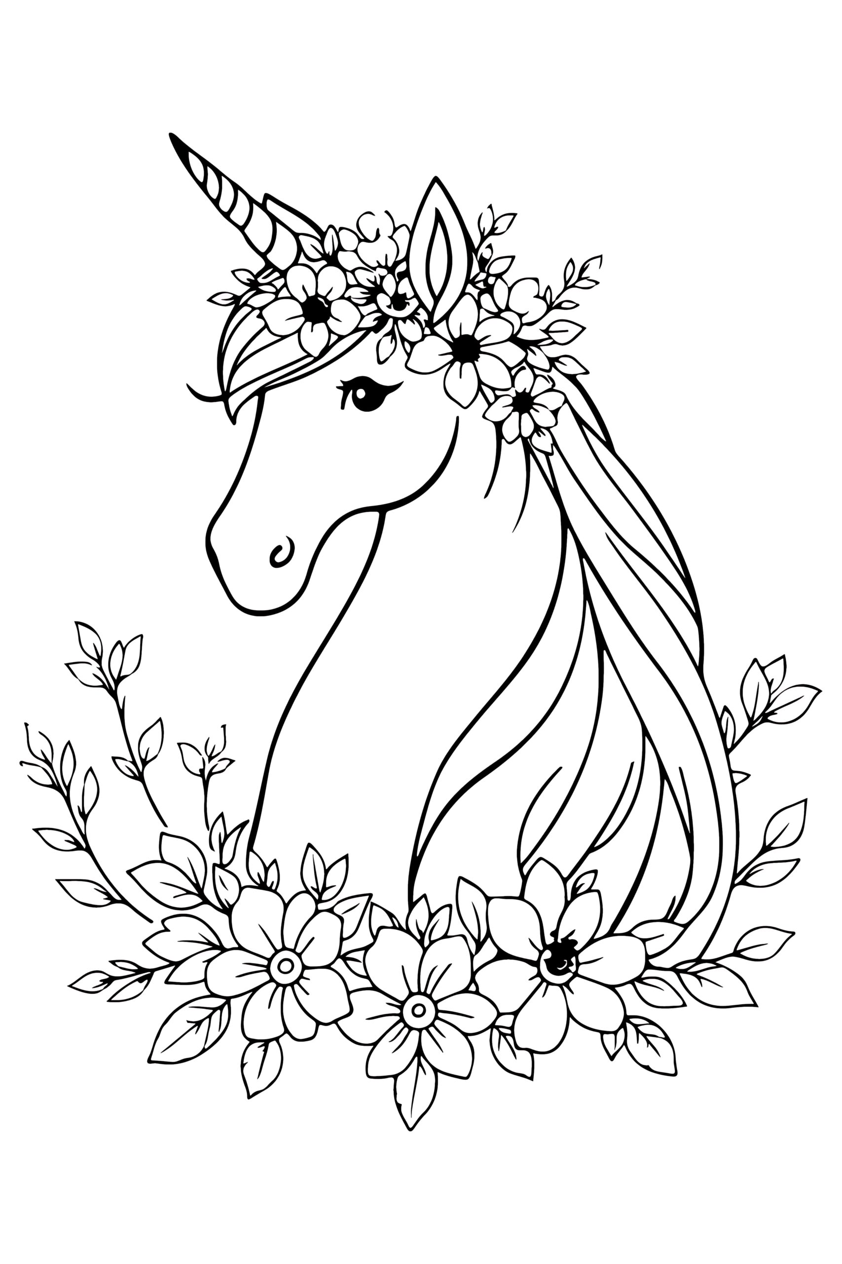 unicorn coloring page
