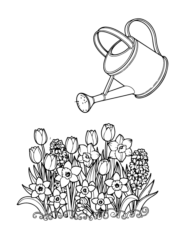 spring coloring page