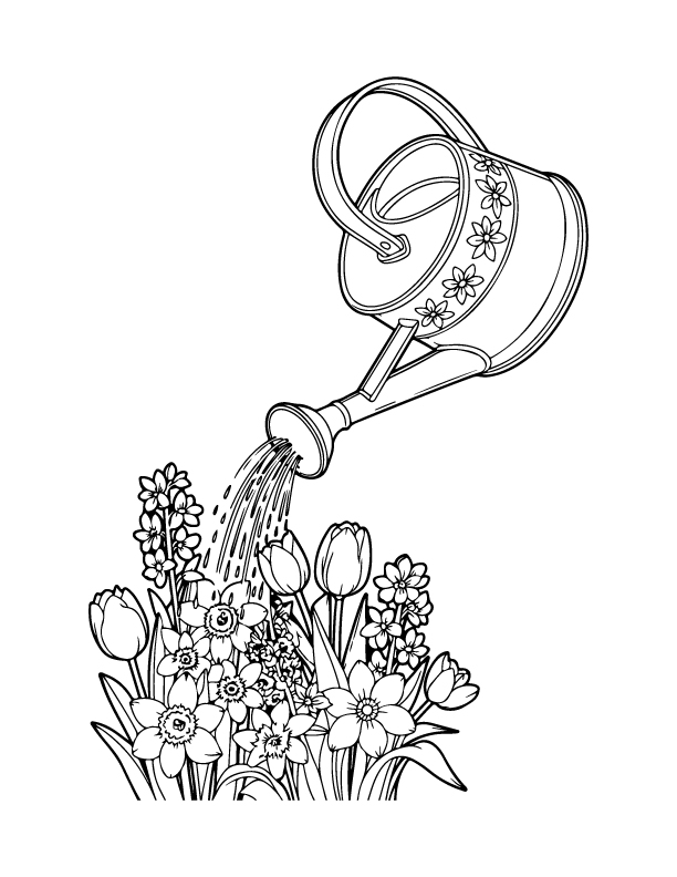 spring coloring page