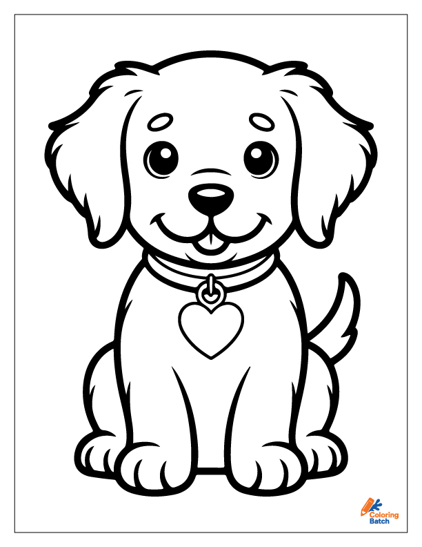 Golden Retriever Coloring Pages
