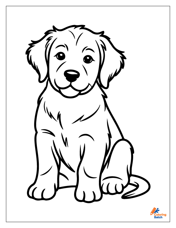 Golden Retriever Coloring Pages