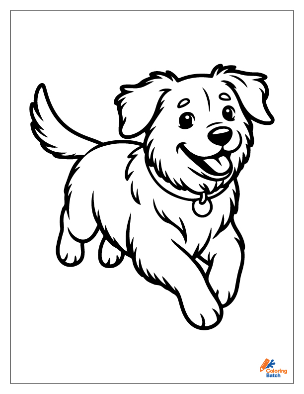 Golden Retriever Coloring Pages