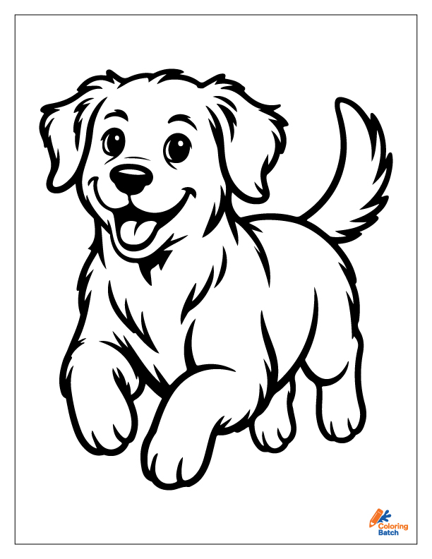 Golden Retriever Coloring Pages