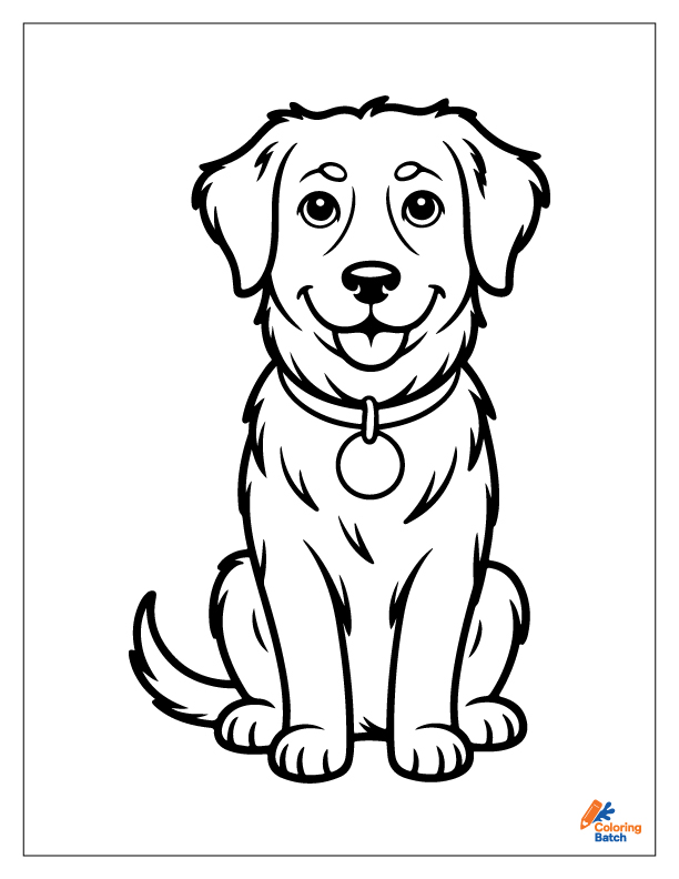 Golden Retriever Coloring Pages