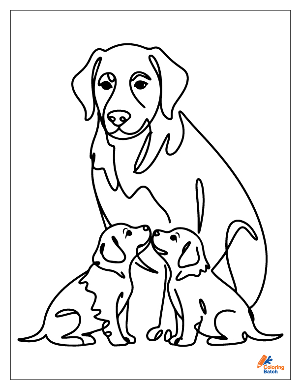 Golden Retriever Coloring Pages