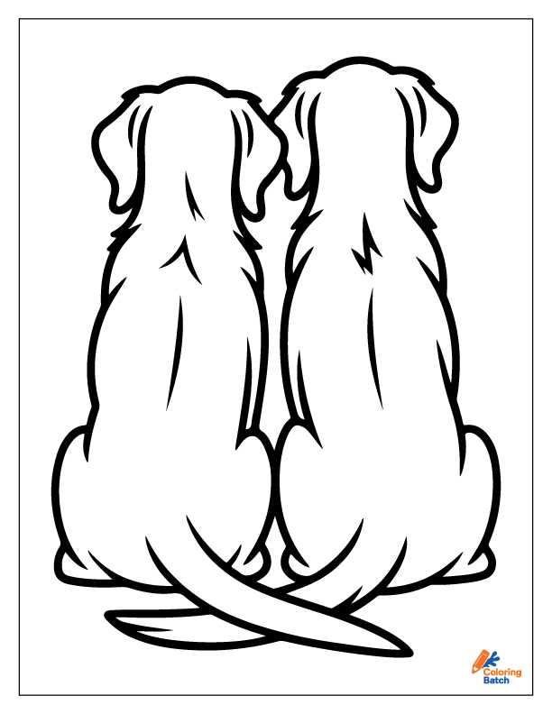 Golden Retriever Coloring Pages