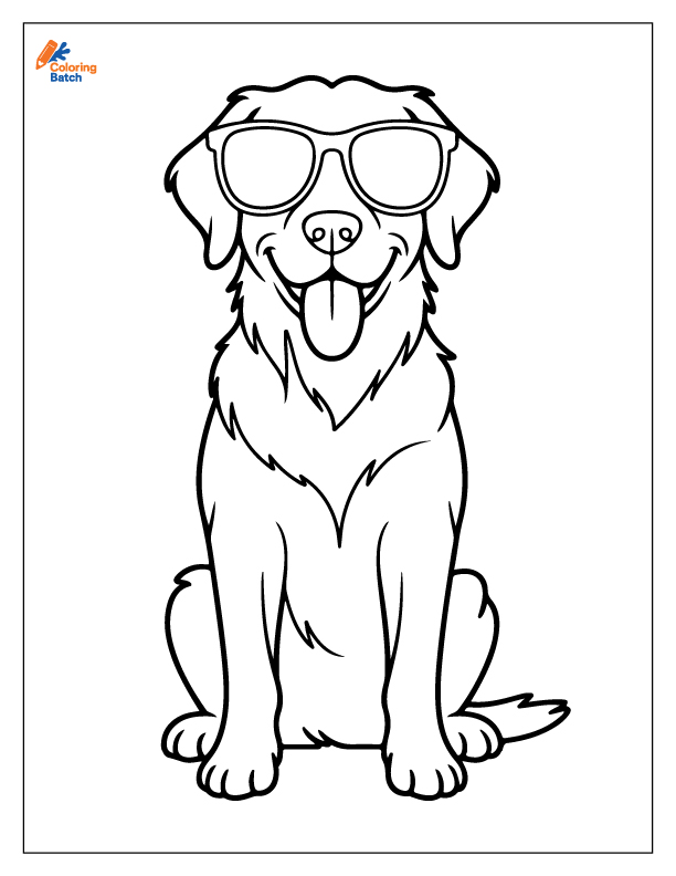 Golden Retriever Coloring Pages