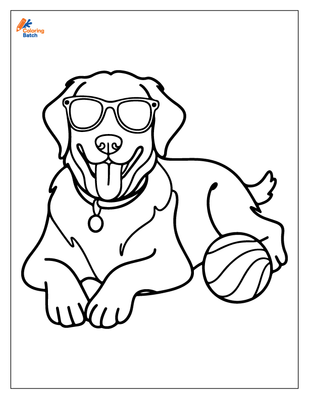 Golden Retriever Coloring Pages