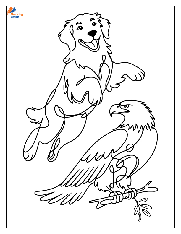 Golden Retriever Coloring Pages