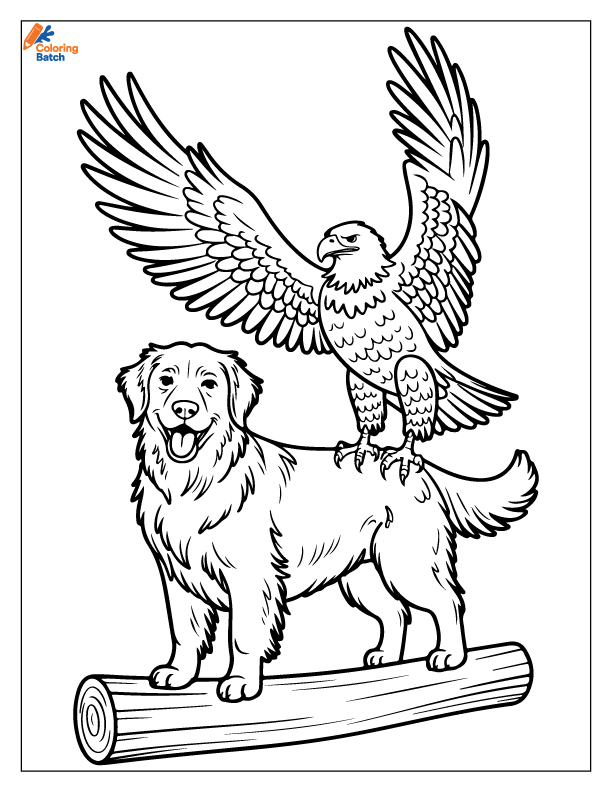 Golden Retriever Coloring Pages