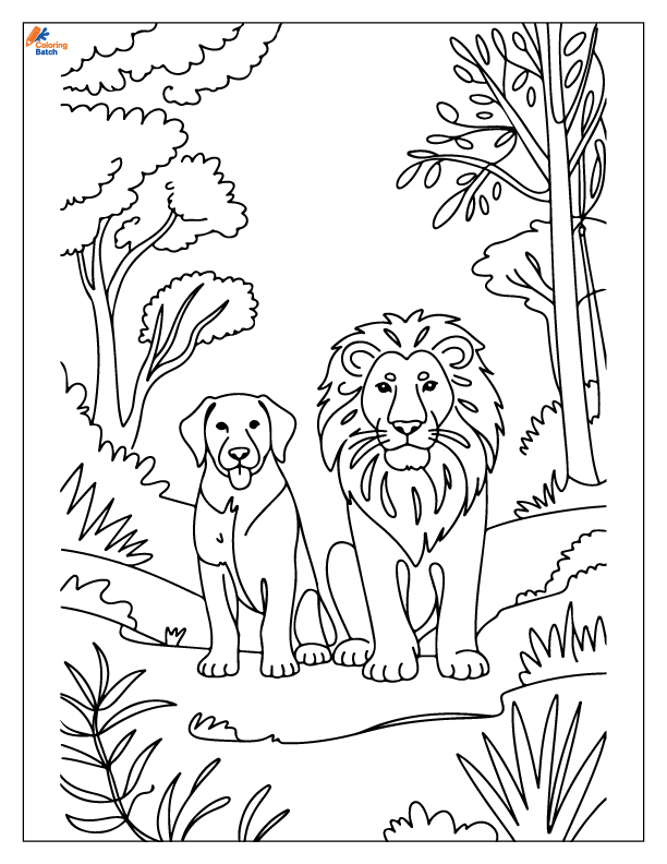 Golden Retriever Coloring Pages