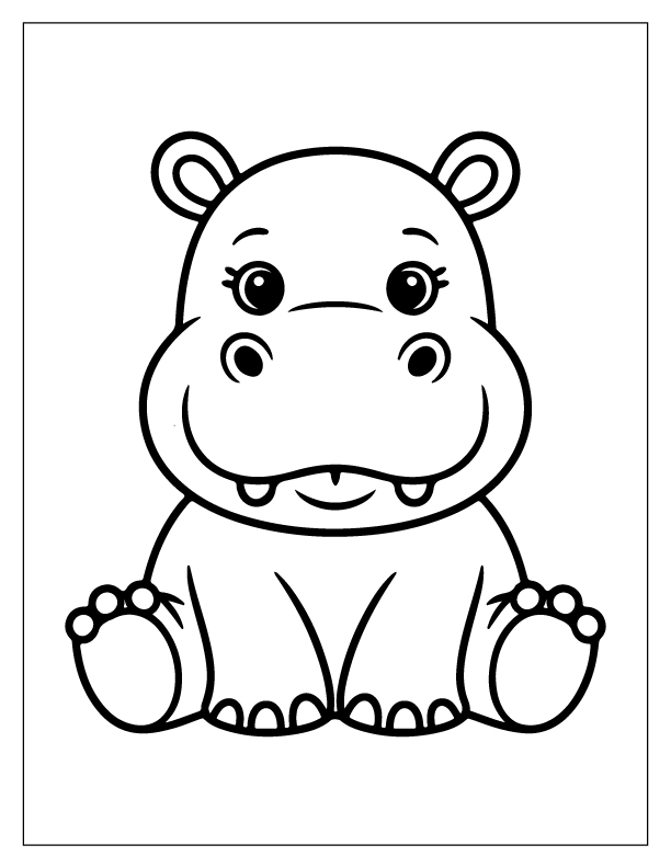 Hippo Coloring Pages