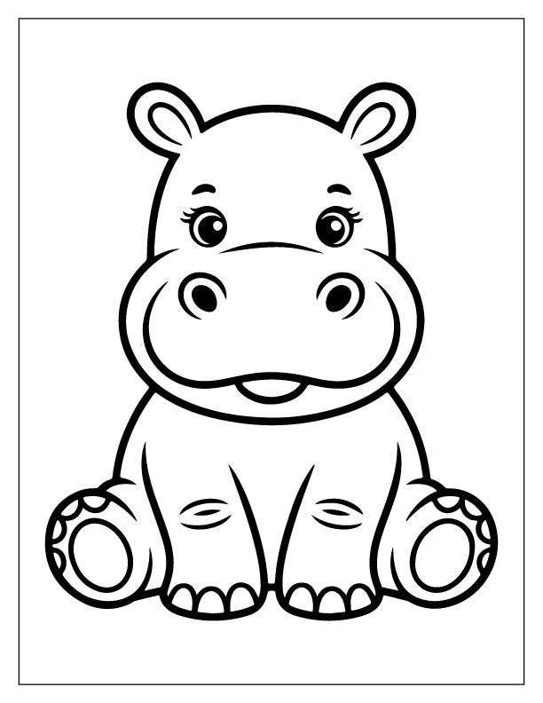 Hippo Coloring Pages