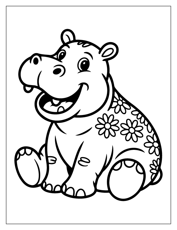 Hippo Coloring Pages