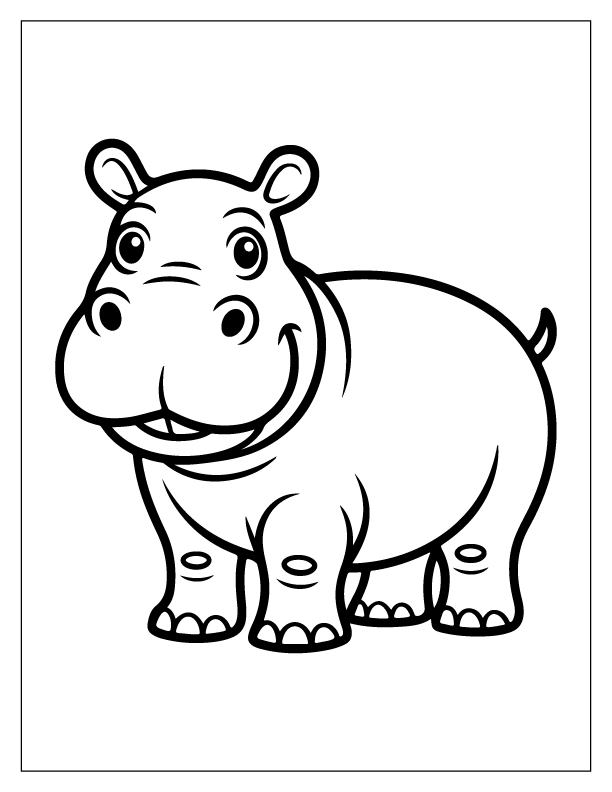 Hippo Coloring Pages