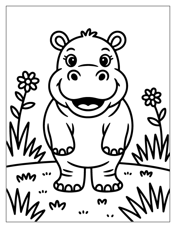 Hippo Coloring Pages
