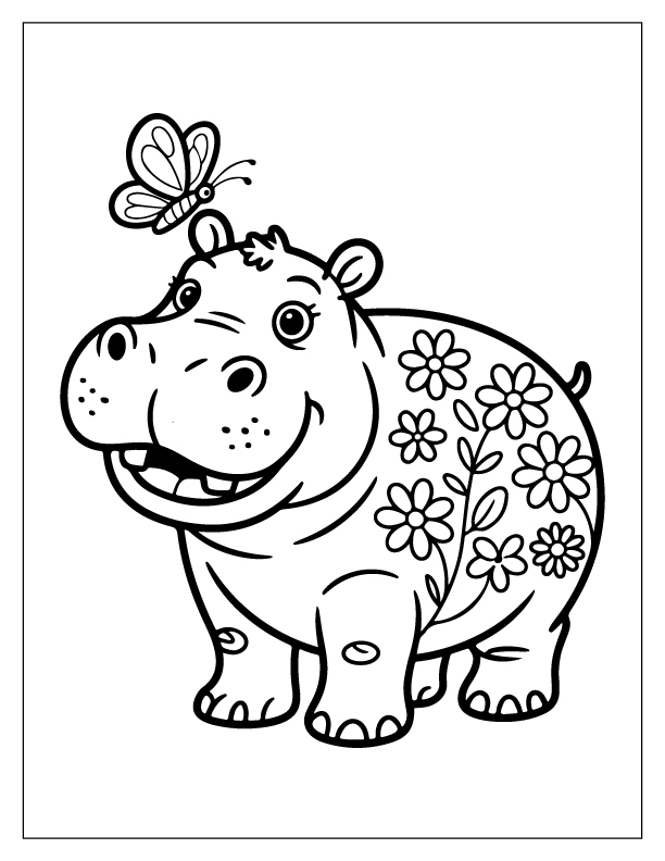Hippo Coloring Pages