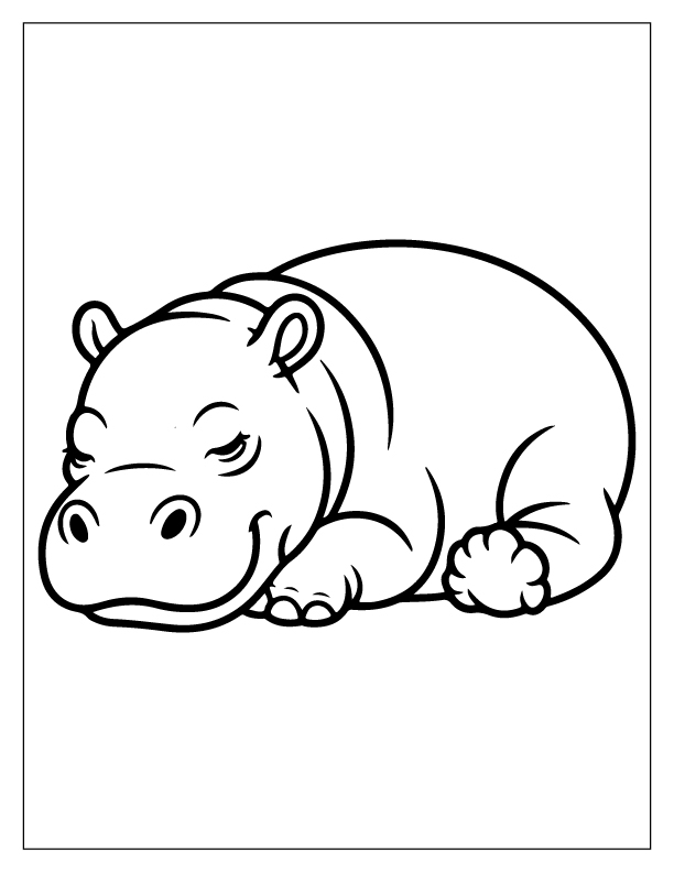 Hippo Coloring Pages