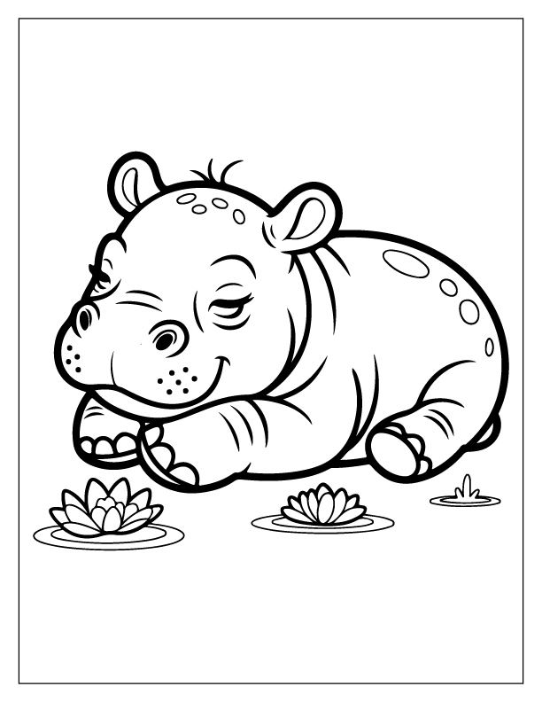 Hippo Coloring Pages