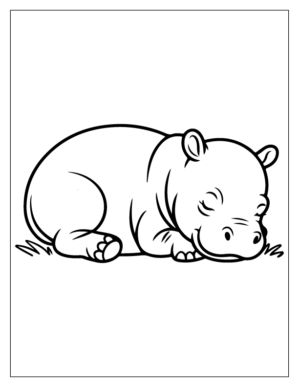 Hippo Coloring Pages