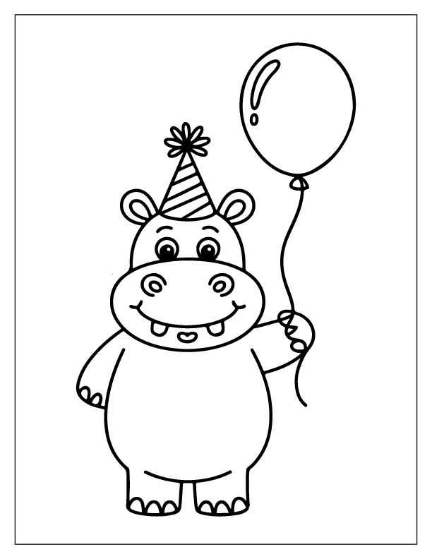 Hippo Coloring Pages