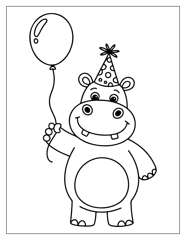 Hippo Coloring Pages