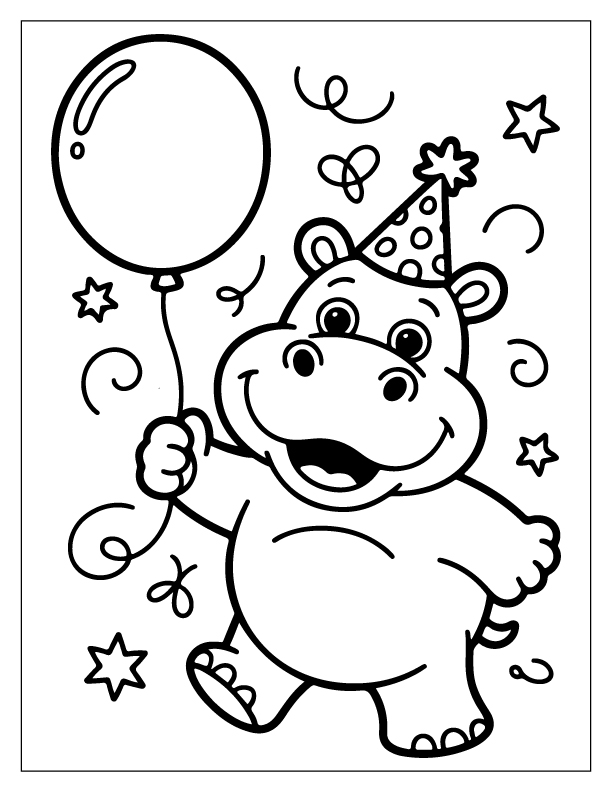 Hippo Coloring Pages