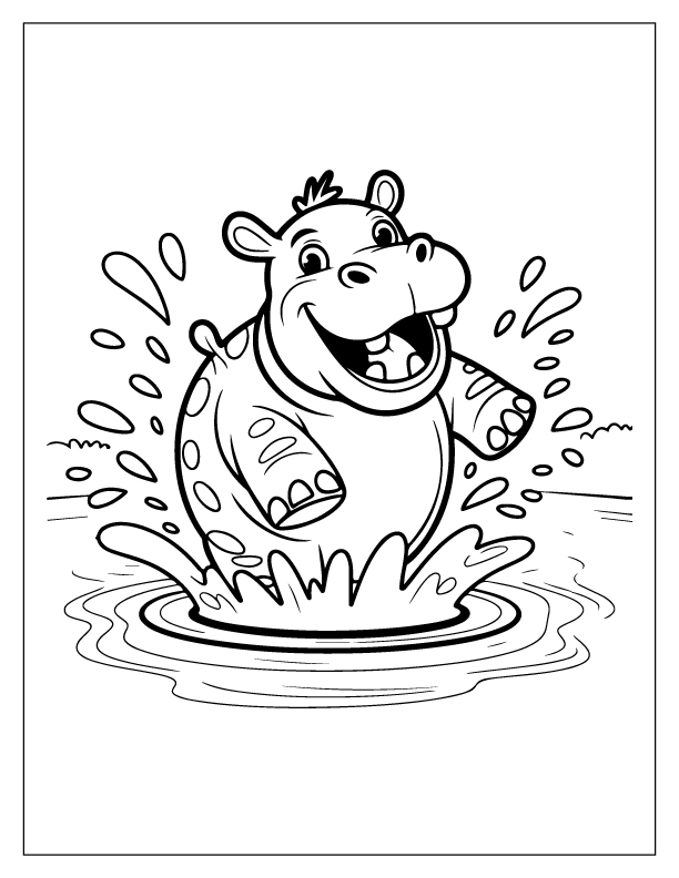 Hippo Coloring Pages
