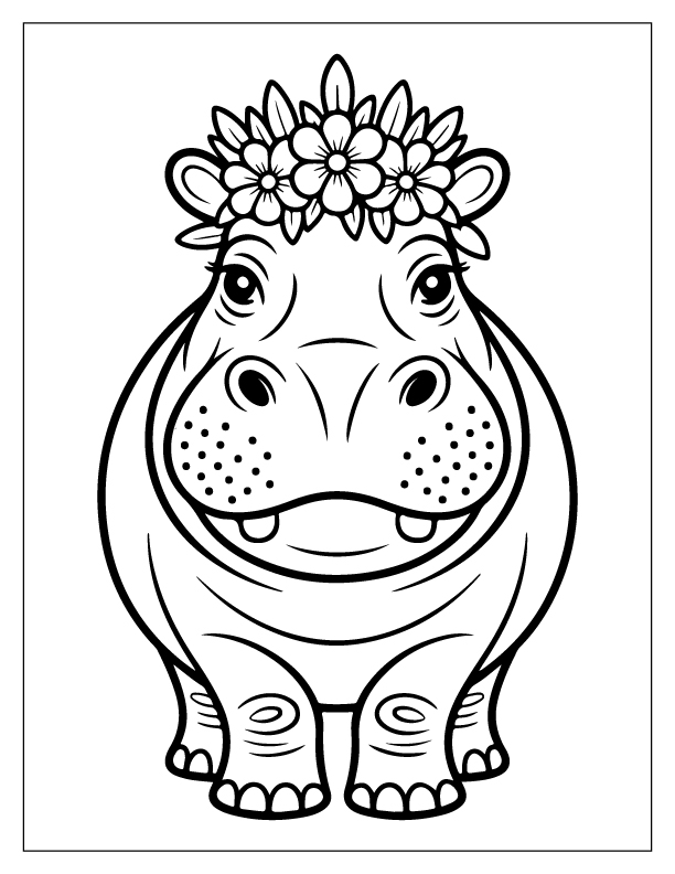 Hippo Coloring Pages