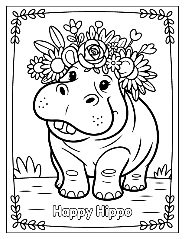 Hippo Coloring Pages
